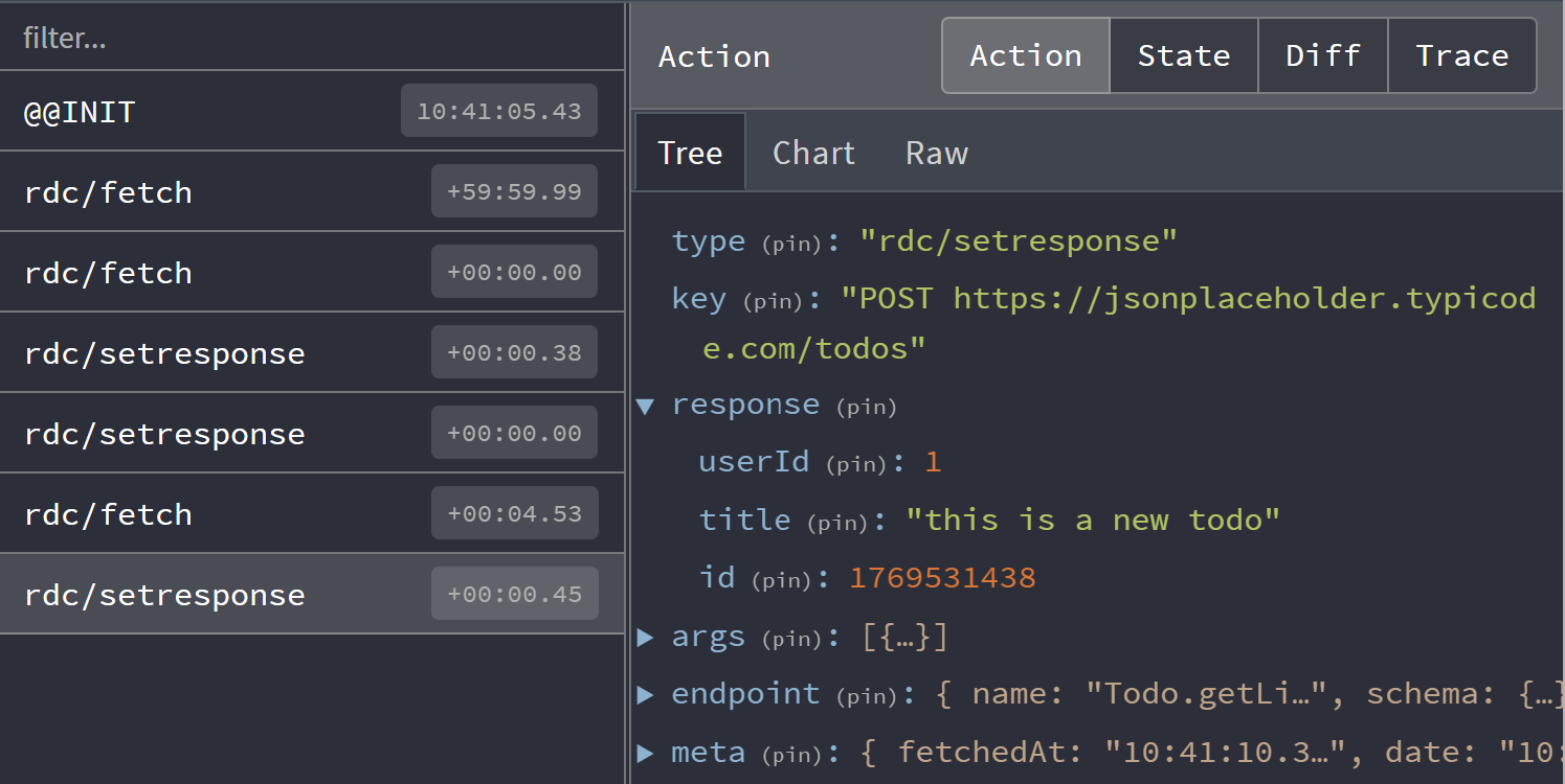 Reactive Data Client devtools devtools do navegador